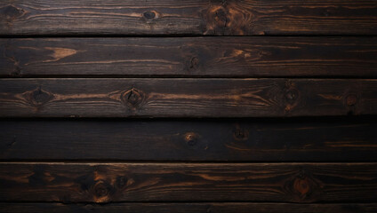 Wall Mural - Background of dark wooden planks.