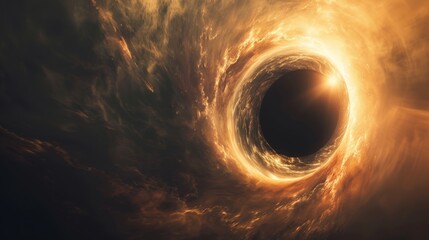 Wall Mural - A black hole is shown in this image, AI