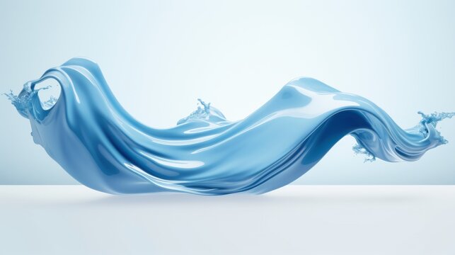 Energizing Milk Wave Splash, Creative Concept for Dynamic Beverage Energy, Clipping Path Included, 3D Render Stock Illustration