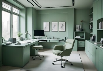 minimalist interior design style futuristic home office sleek furniture state of the art technology