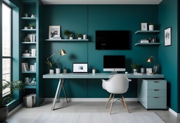 minimalist interior design style futuristic home office sleek furniture state of the art technology