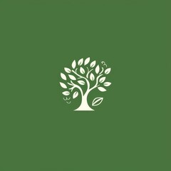 green tree logo design representing nature's growth and environmental sustainability with a modern touch