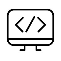 Poster - Coding Program Icon Ideal for Software Development and IT Designs