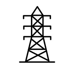 Aufkleber - Electrical Energy Tower Icon Perfect for Power and Utility Themes
