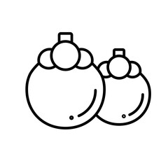 Poster - Mangosteen Icon Ideal for Food and Nutrition Designs
