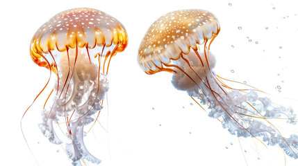 Jellyfish on a transparent background