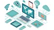 © MAGNIFIER - international communication , word, city, fiber network, wifi, digital, network