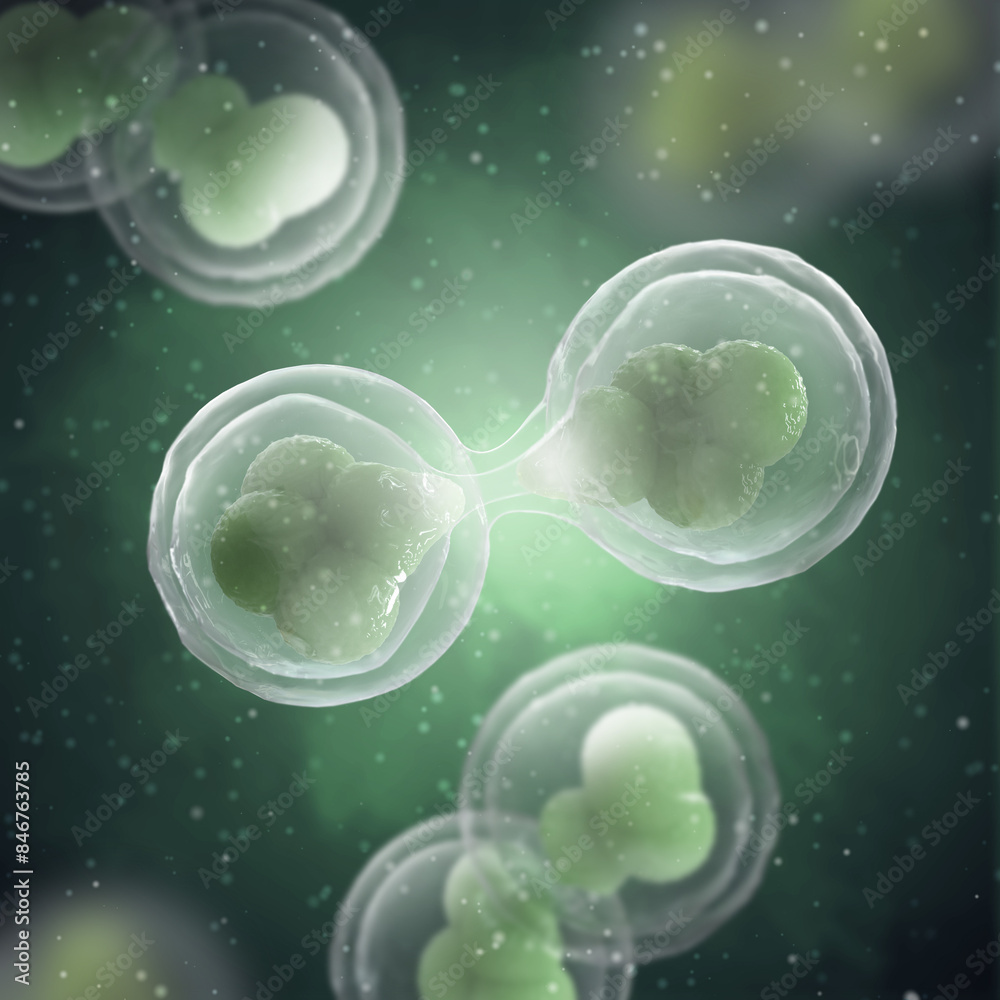 Medical concept background, Cell division is the process of formation ...