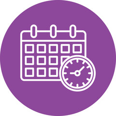 Sticker - Timetable line circle icon