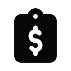 Wall Mural - Dollar sign on clipboard depicting vector of financial document, ready to use icon