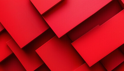 Sticker - Geometric pattern of overlapping red rectangles, abstract modern wallpaper