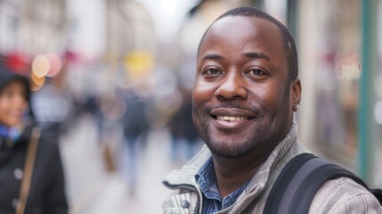 Sticker - portrait of a young African American man