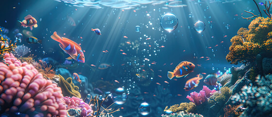 Wall Mural - underwater world