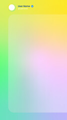 Poster - Vertical story template in gradient colors. Social media frame vector illustration.