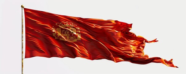 Wall Mural - Isolated flag of Montenegro on white background