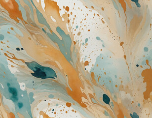 Wall Mural - watercolor stained abstract artistic background: vintage texture overlay