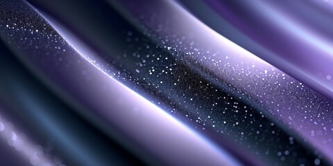 Wall Mural - abstract background with dark purple waves and white dots, 3d style illustration of a wavy surface w