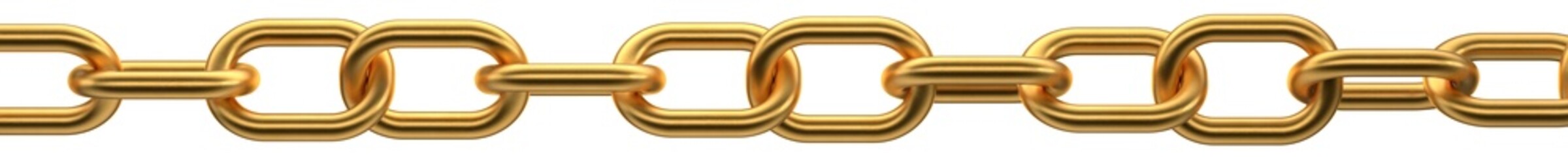 Wall Mural - gold chain on a transparent white background. golden chain. making a gold chain according to your de