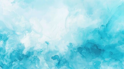 Poster - Pastel colored background with an abstract watercolor texture in sky blue