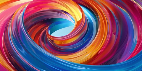 Wall Mural - colorful circular design,smooth and curved lines,dynamic color combinations