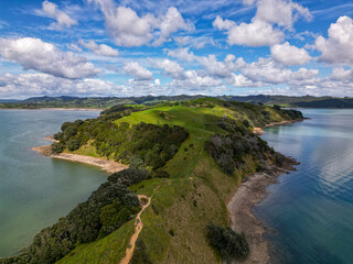 Wall Mural - duder regional park from the air, auckland, new zealand.