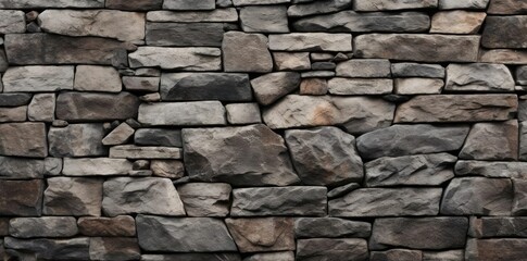 Wall Mural - stone wall texture seamless pattern featuring large gray rocks and a stone wall