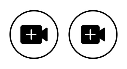 Poster - Add video content icon on circle line