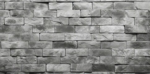 Wall Mural - grey brick texture on a stone wall a row of bricks arranged in a row from left to right, with a small window in the center