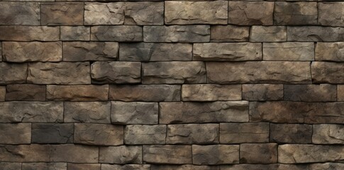 Wall Mural - freetextures stacked on a stone wall with a large rock in the foreground