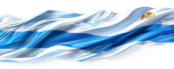 Wall Mural - Isolated flag of Argentina on white background