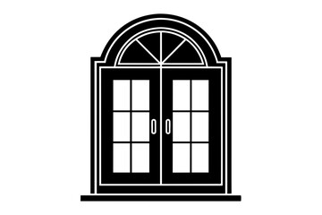 Sticker - Vector design of door and frame icon