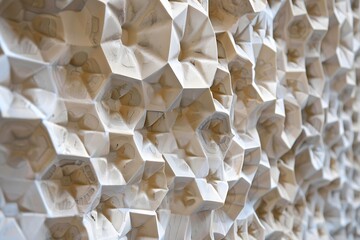 Wall Mural - A wall texture that looks like the intricate, geometric patterns of a honeycomb