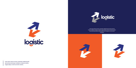 Canvas Print - fast delivery, logistics, lightning, logo design template.