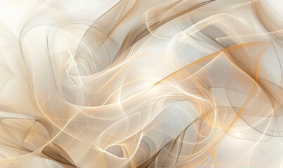 Wall Mural - Romantic digital art rose with swirl lines and soft edges, creating a dreamlike atmosphere. Neutral background highlights the intricate details, with a thin golden line across the center adding depth 