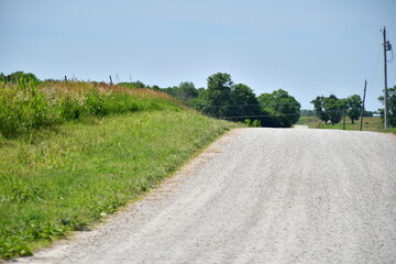 Wall Mural - Farm Field by a Gravel Road