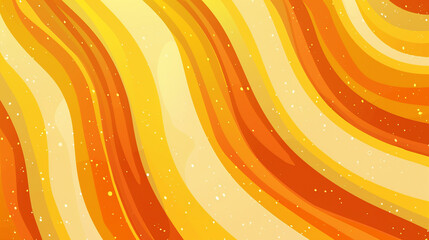 Wall Mural - Orange and Lemon yellow retro groovy background presentation design