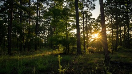 Poster - Sam Houston National Forest Texas : Generative AI