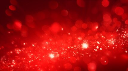 Wall Mural - bokeh background with red particles, light with light color background