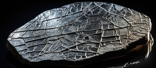 Poster - Close-up view of a rocky surface showing intricate cracks and textures. with copy space image. Place for adding text or design