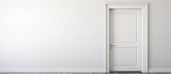 Aufkleber - View of a contemporary bedroom as seen through a white door that has been opened. with copy space image. Place for adding text or design