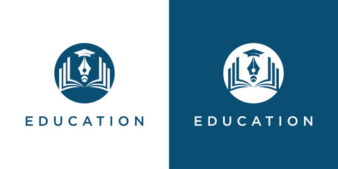 Wall Mural - Creative education logo design with modern concept , premium vector