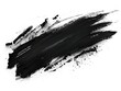 © vefimov - A single black brush stroke on a white background, useful for illustrations and designs