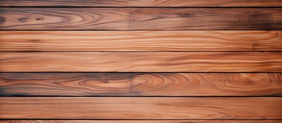 Poster - Wooden wall showing intricate pattern with a rich brown stain for a natural and textured background. with copy space image. Place for adding text or design