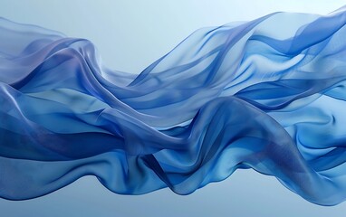 floating air blue fabric background