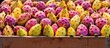 © vxnaghiyev - Fresh prickly pears displayed for sale in wooden boxes at a Sicilian street market. with copy space image. Place for adding text or design
