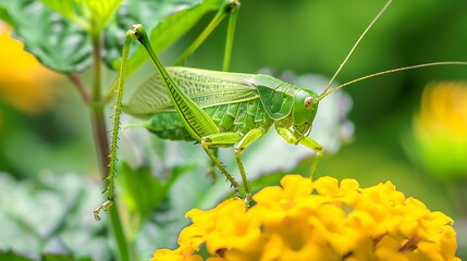 Poster - Insects in the family Tettigoniidae are commonly called katydids especially in North America1 or bush crickets : Generative AI