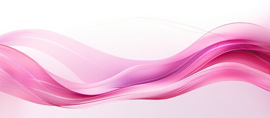 Fototapete - A background featuring abstract pink waves with smoothly flowing lines and a blurry effect. with copy space image. Place for adding text or design