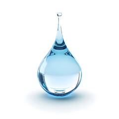 water drop blue isolated on white background