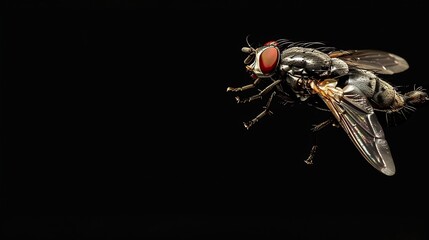 Poster - Flies are a type of insect from the order Diptera The most obvious difference between flies and other insect orders is that flies only have one pair of wings for flying called halteres : Generative AI