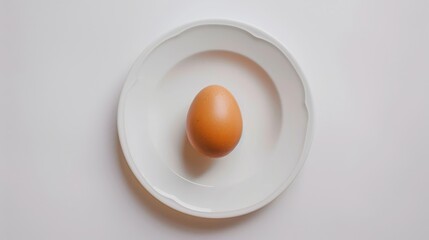 Eggs without cooking on a white plate with a white backdrop